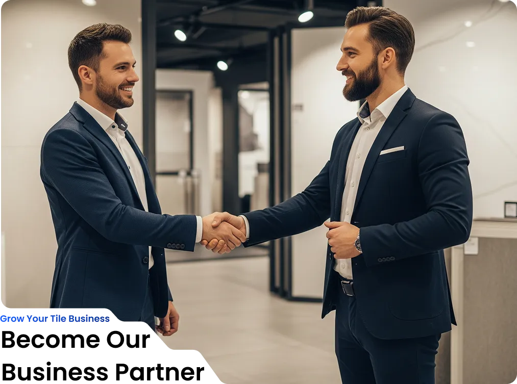 Business meeting discussing tile project visualization