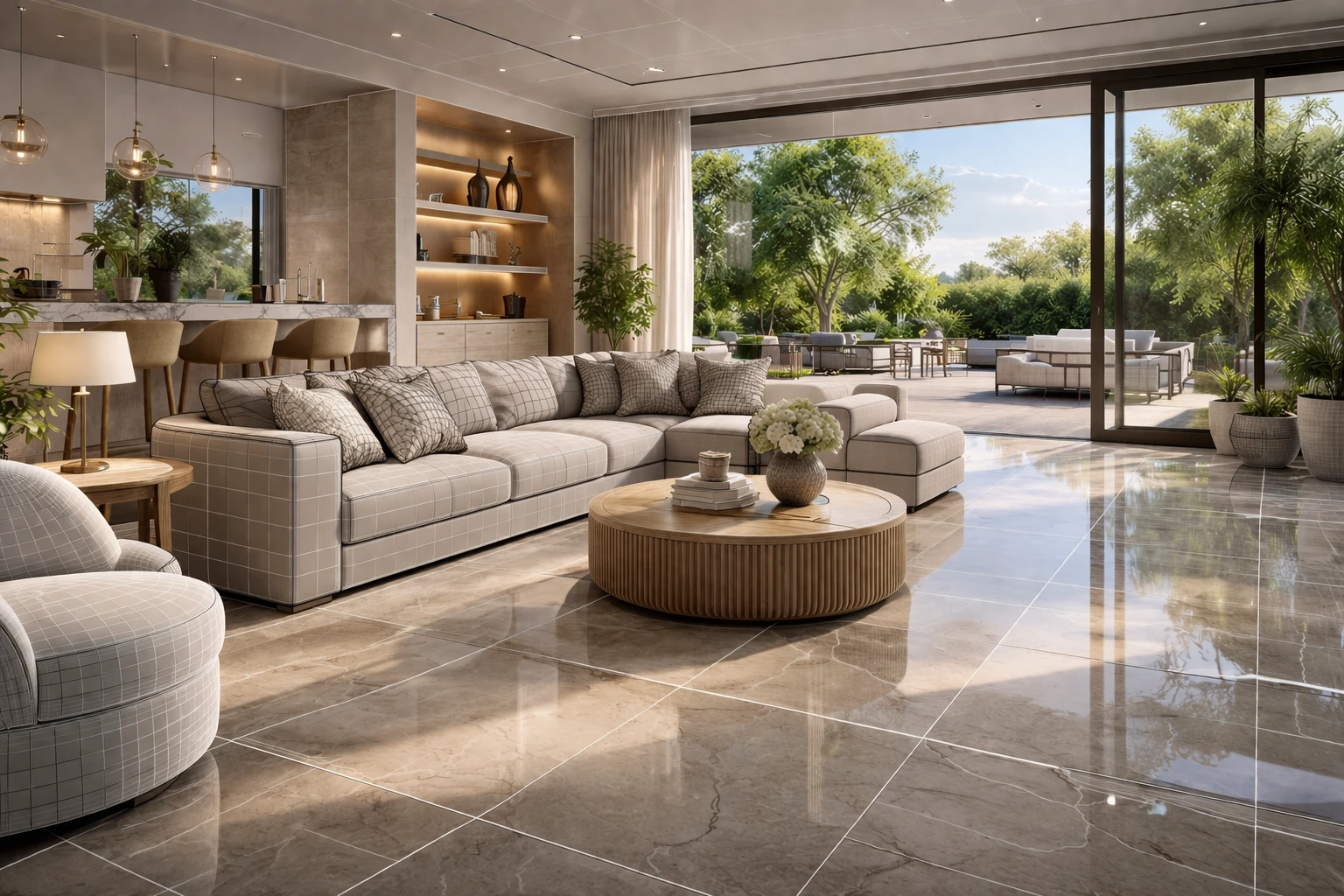 Photorealistic 3D tile visualization example